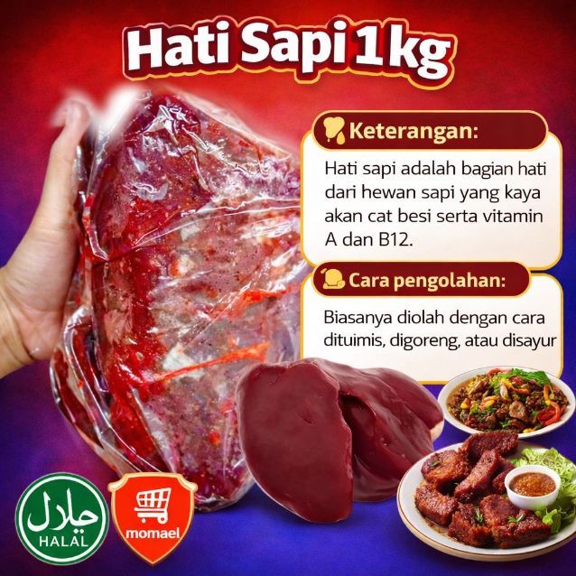 hati sapi 1kg