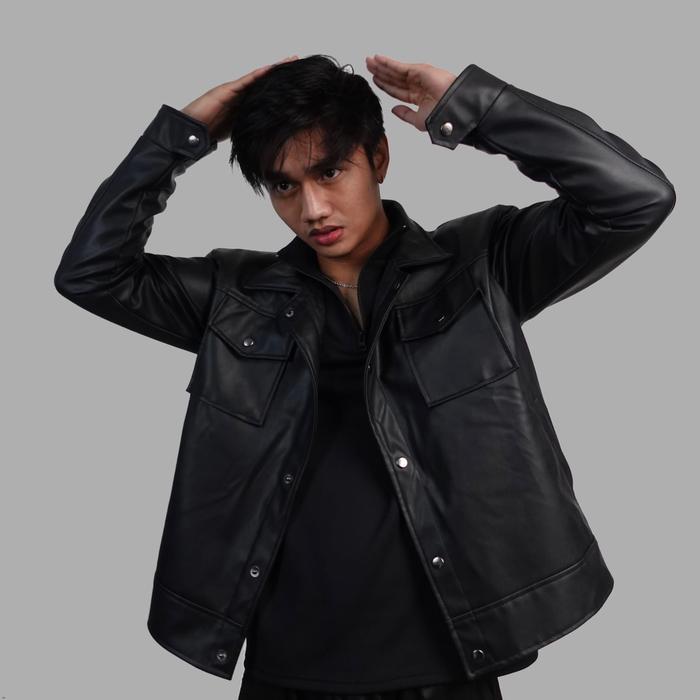 Jaket Kulit Granger Mafia Premium PU Leather - TRUCKER KULIT, S