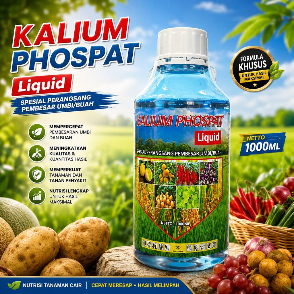 Kalium Phospat Cair 1 Liter - Pupuk Pembesar Buah Umbi & Penguat Batang