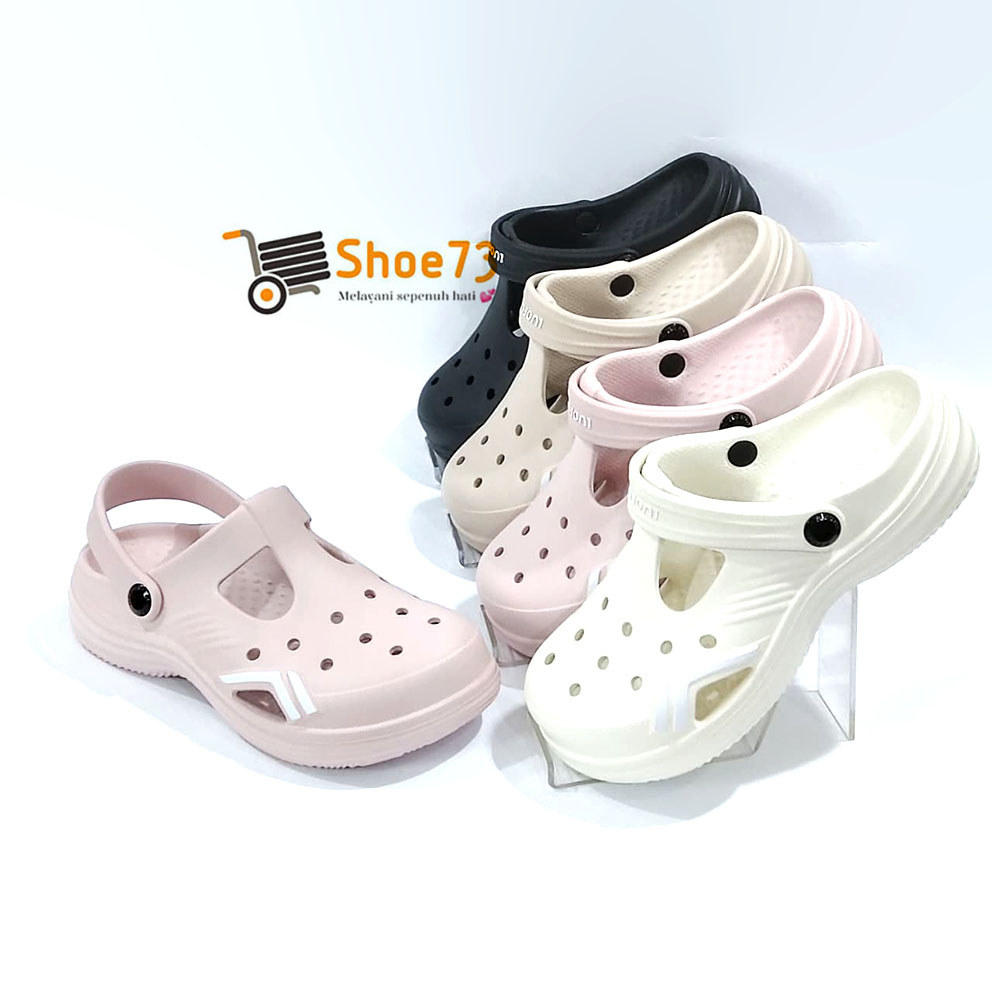 LUOFU E 7228 BRE01 SIZE 36-40 ORIGINAL l Sandal baim jelly WANITA l Sendal kodok cewek impor