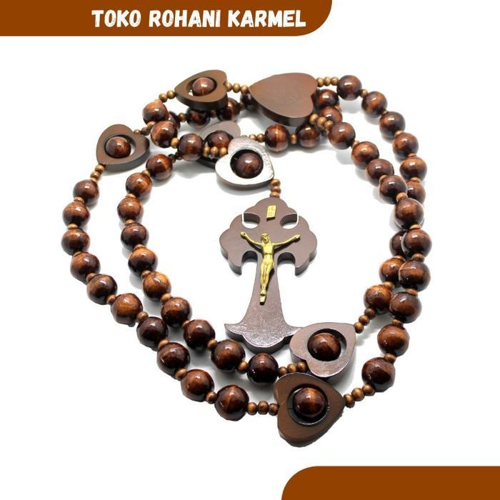 ROSARIO DINDING KAYU JATI (SEDANG) / PAJANGAN ROSARIO / ROSARIO BESAR