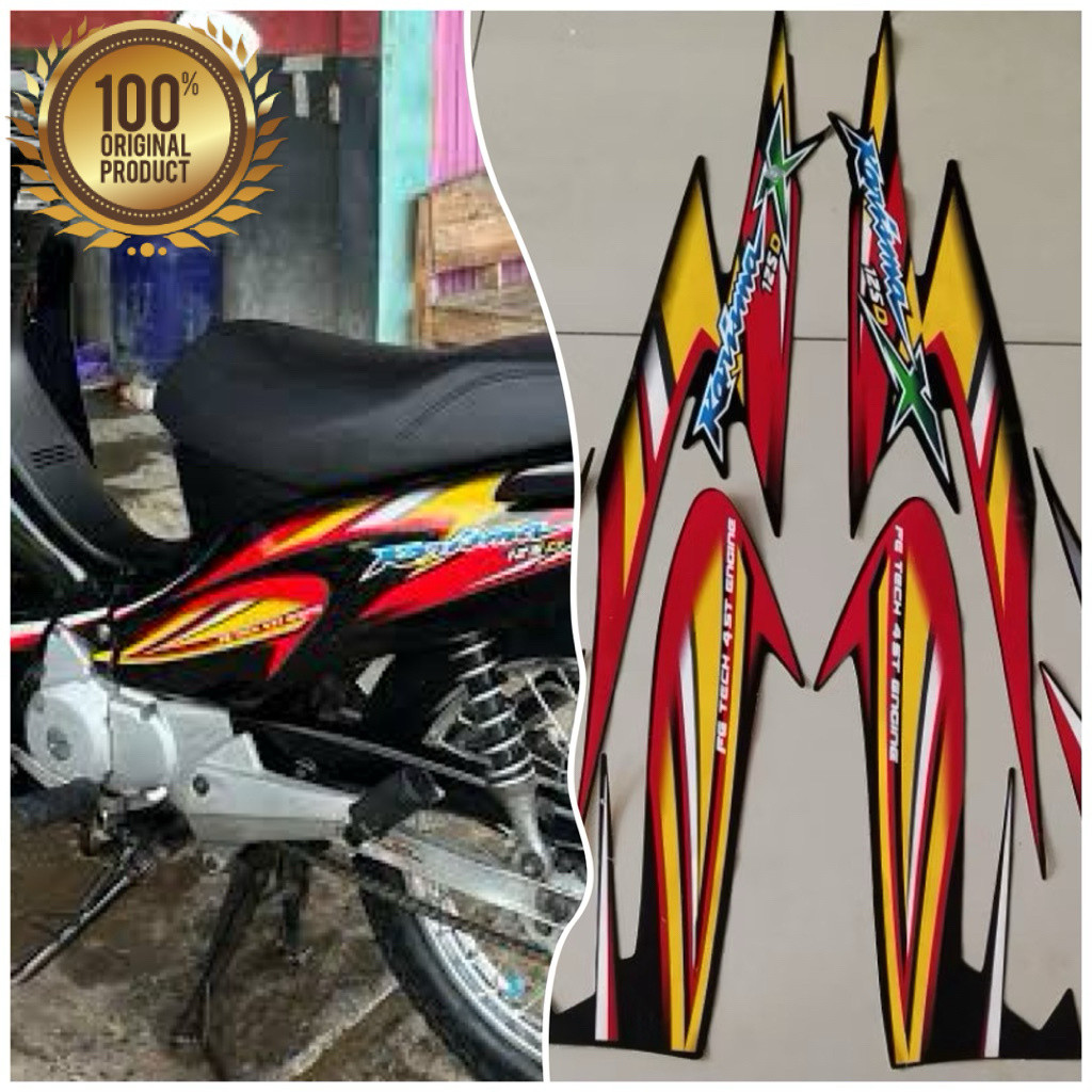 STIKER STRIPING MOTOR KARISMA X 125D 2006 kualitas original