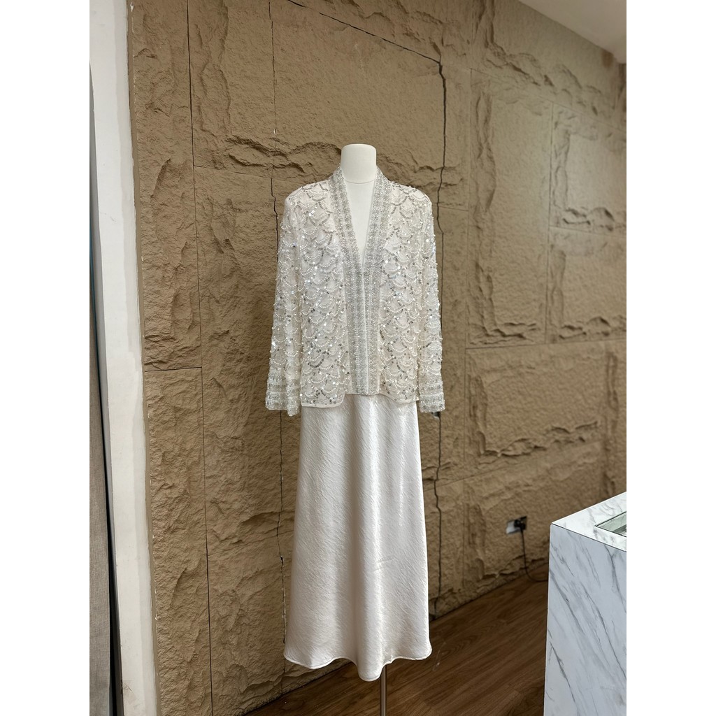 Laudofficial Anya Blink Set /Long Dress Pesta Blink Wanita Satu Set Outer & Inner Dress