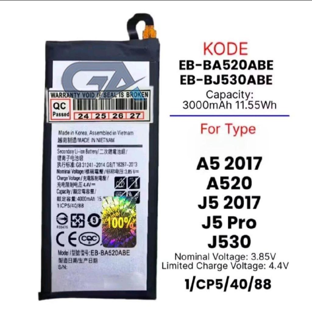 BATERAI COMPATIBLE FOR A5 2017 / J530 / J5 2017 /  A520 / J5 PRO / BATTERY