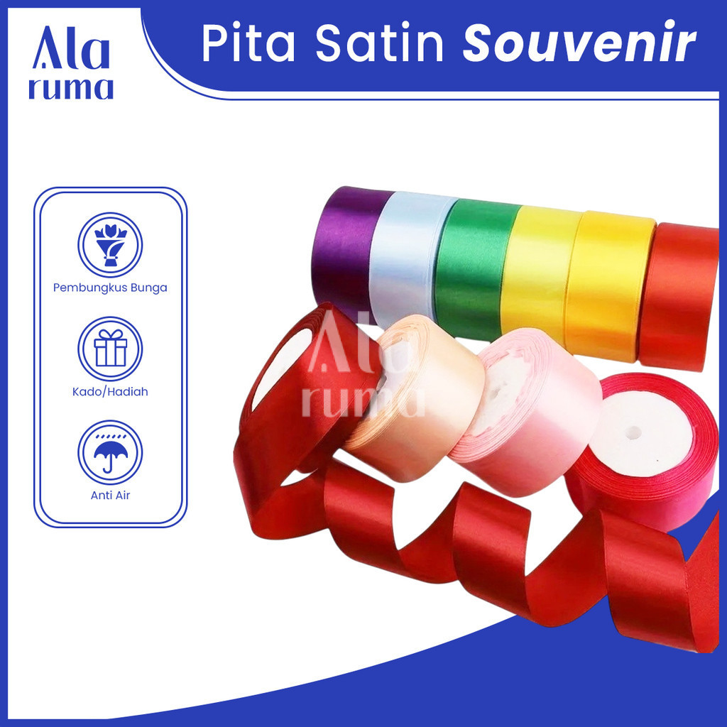 Pita Satin 4cm Pita Roll 20 Yards Pita Kain Satin Pita dekorasi Pita Saten