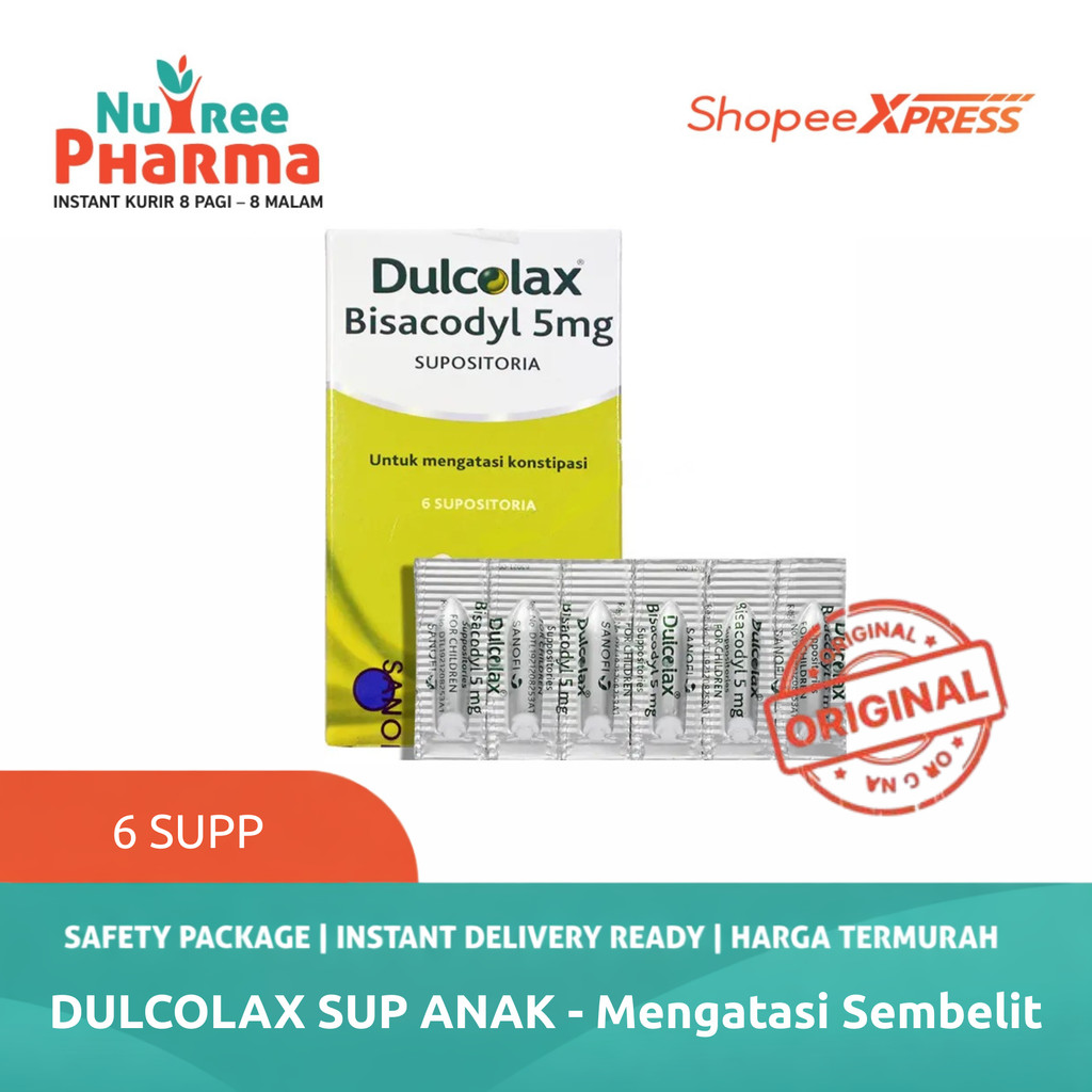 DULCOLAX SUP ANAK 5 MG ISI 6 SUP