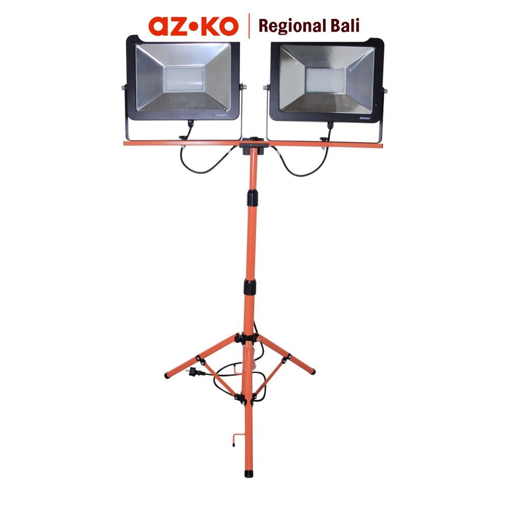 AZKO Krisbow Lampu Kerja Proyek LED 2x100 Watt 2 Meter Work Light COB Portable Bengkel Emergency Wor