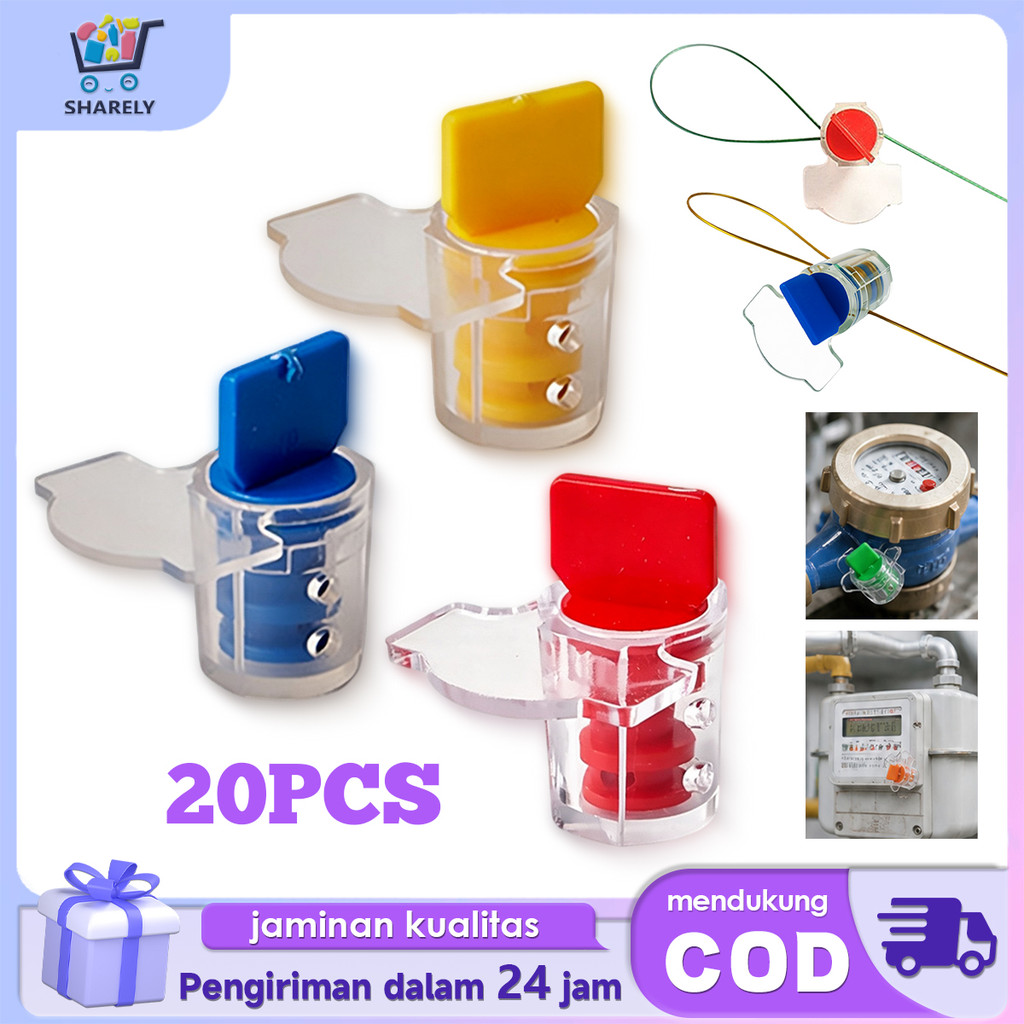 20pcs Segel Meteran Listrik PLN Anti Theft Security Seal Putar Plastik