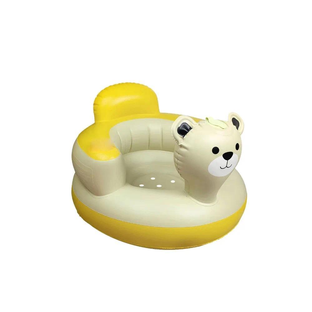 Bear Design Baby Inflatable Seat Backrest Support Safe Non-Toxic Baby Sitting Training Seat Soft Cus
