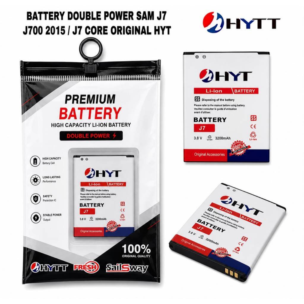 BATTERY BATERAI DOUBLE POWER SAMSUNG J7 J700 J7 CORE ORIGINAL HYT