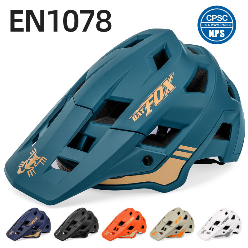 Helm Sepeda BATFOX Helm Sepeda Gunung MTB Helm Gunung Terintegrasi Helm Off-Road
