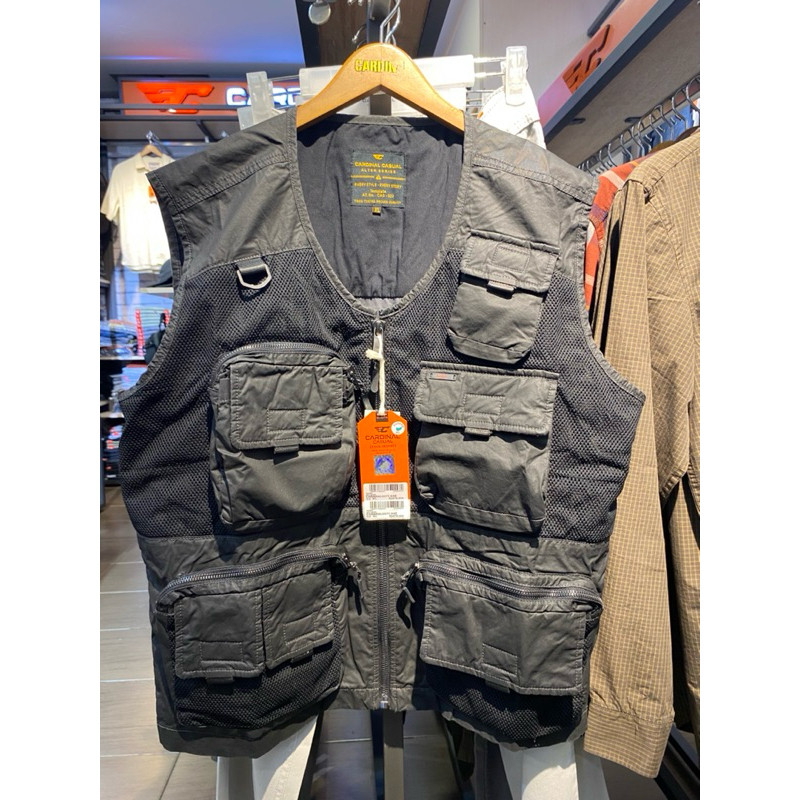 PROMO Rompi Vest Cardinal Warna Abu Bahan Katun Kanvas Cardinal