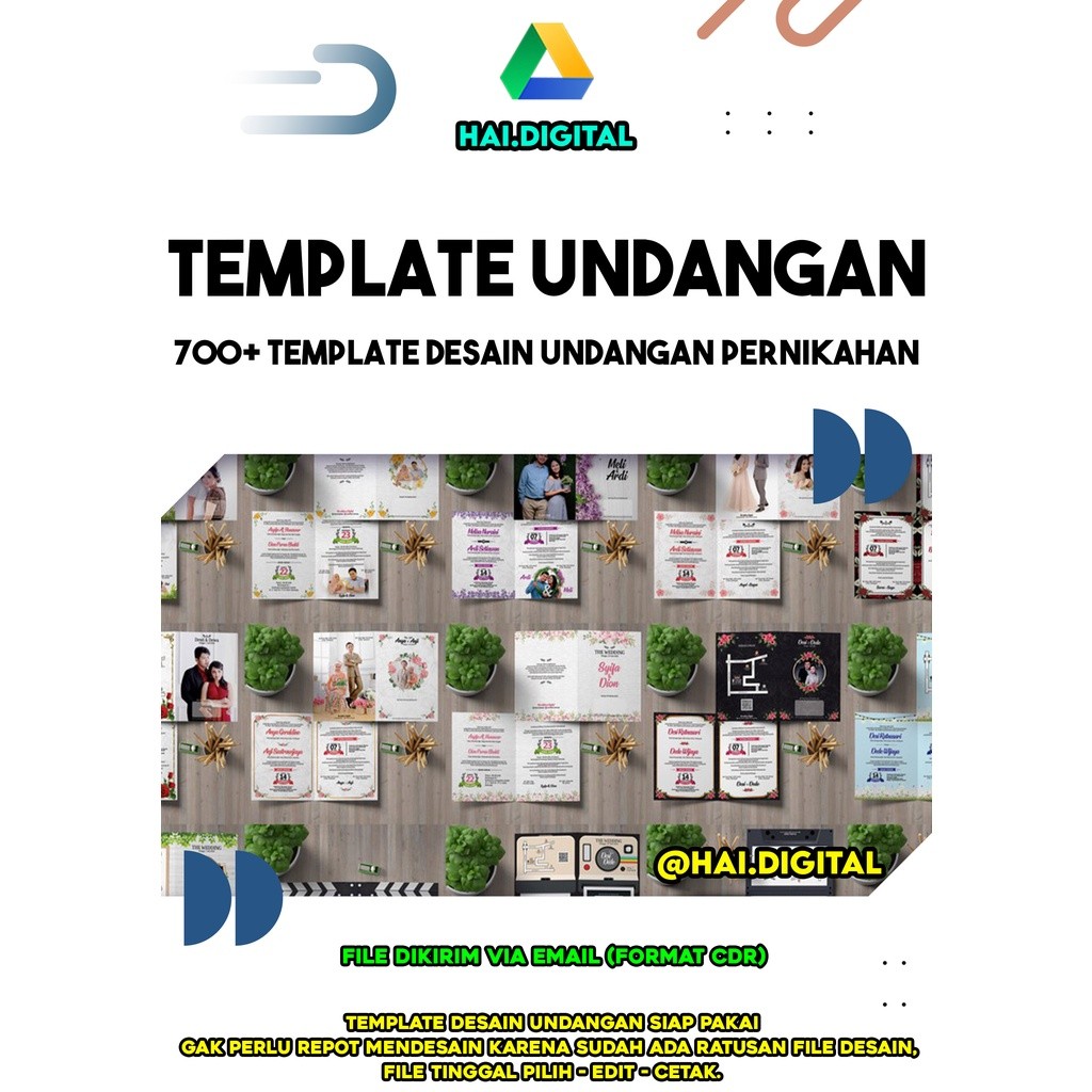 700+ Template Desain Undangan Pernikahan Corel Draw (Format CDR) + Bonus