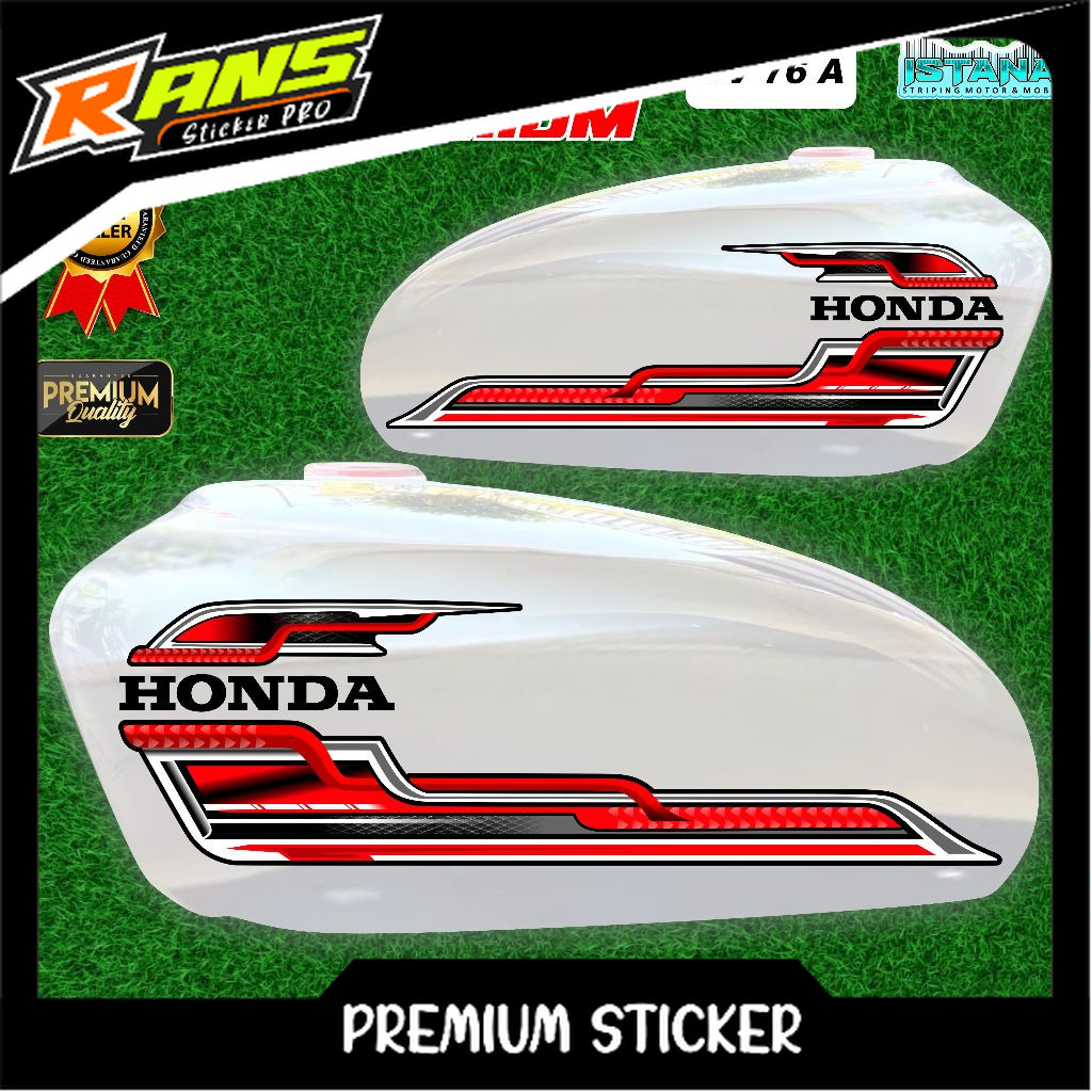 STRIPING CB 100 VARIASI STIKER SUDAH CUTTING TERMURAH-STIKER TANGKI CB VARIASI TRANSPARAN CB GLATIK
