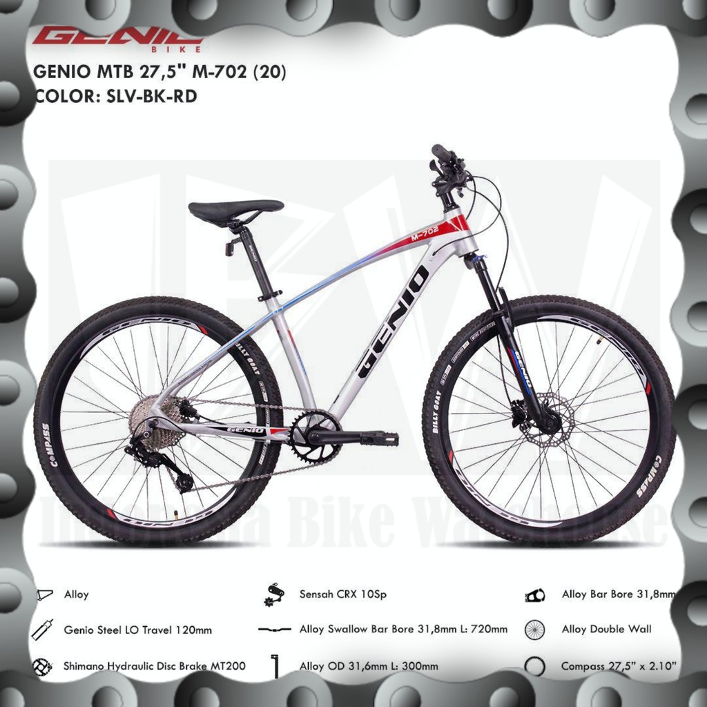 IBW - Sepeda MTB GENIO BY UNITED M-702 Uk 27.5"