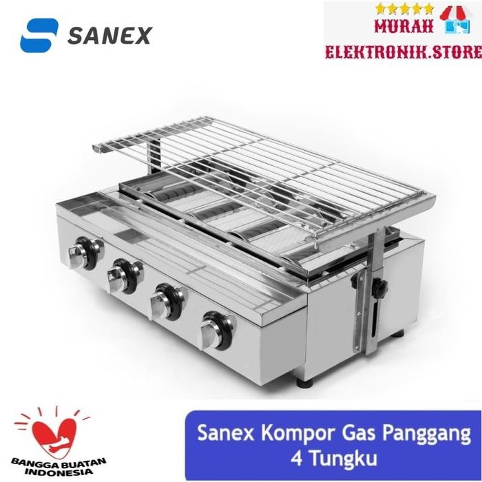 PROMO  Sanex Kompor Gas Panggang 4 Tungku / Gas Stove Grill + BBQ SN-KP04 - 2 TUNGKU