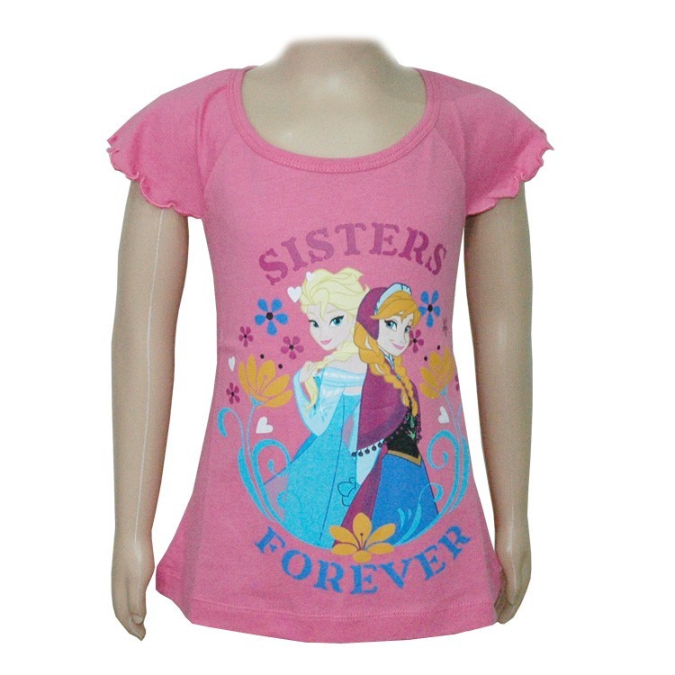 Frozen Elsa dan Anna Kaos Baju Tshirt Anak