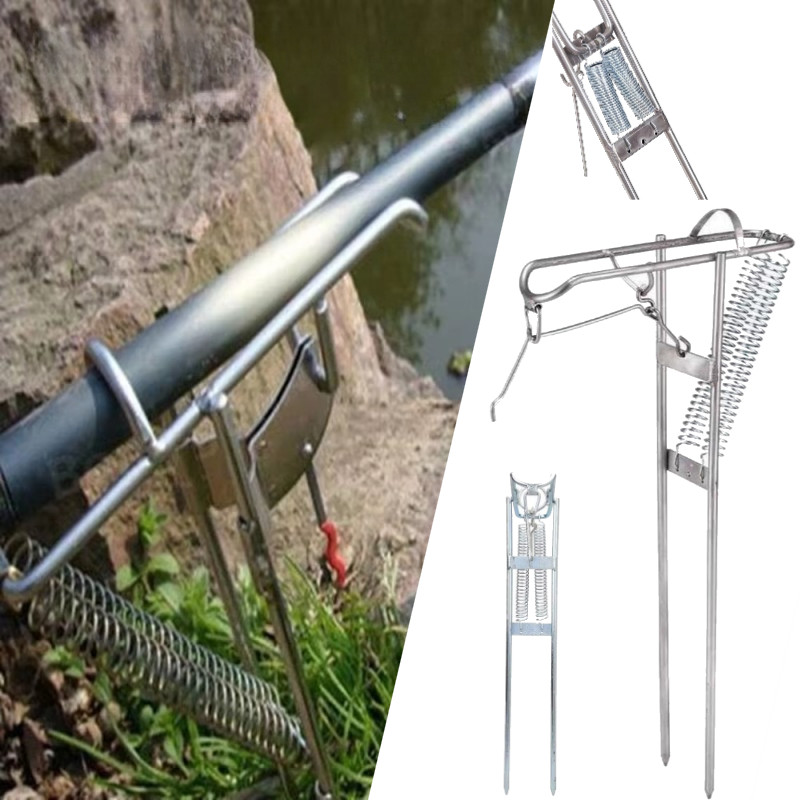 Penyangga Joran Pancing Otomatis Stainless Cagak Joran Pancing Stand Joran Pancing