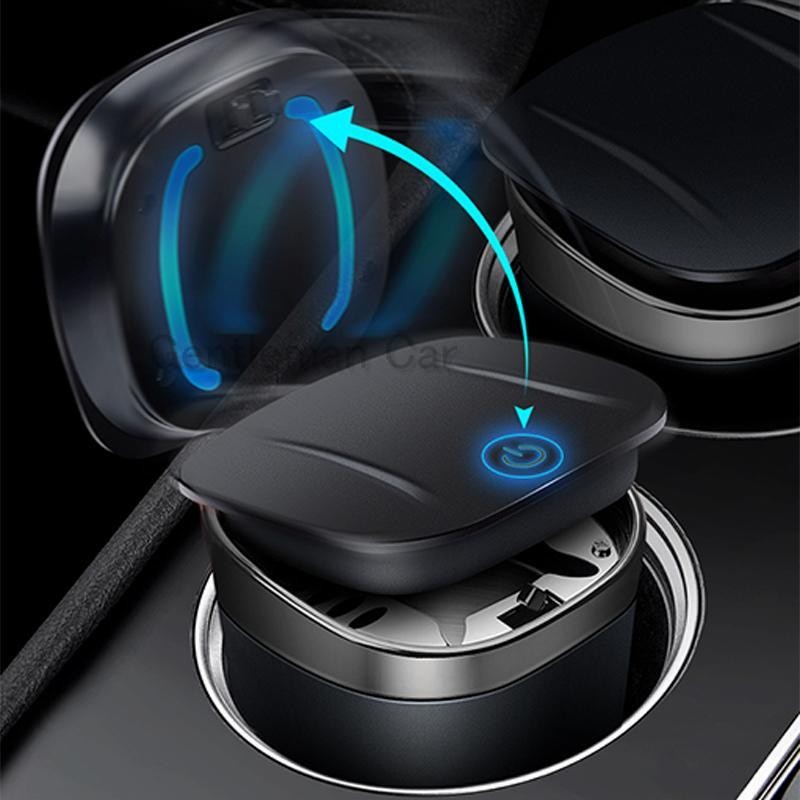 Asbak Mobil LED Portable Tempat Abu Rokok Interior Mobil Pencahayaan
