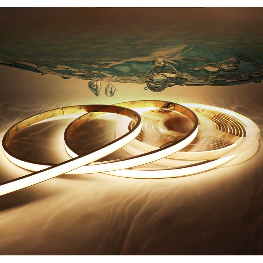 IP68 Waterproof COB Strip Light 12V 24V Sauna LED Strip 3000K 4000K 6000K Flexible Ribbon LED Tape F