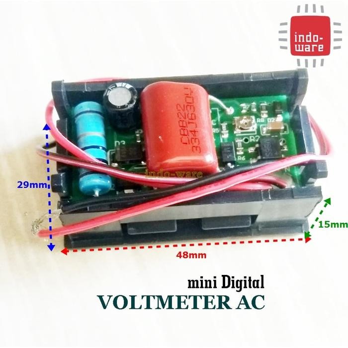 VOLTMETER AC MINI DIGITAL
