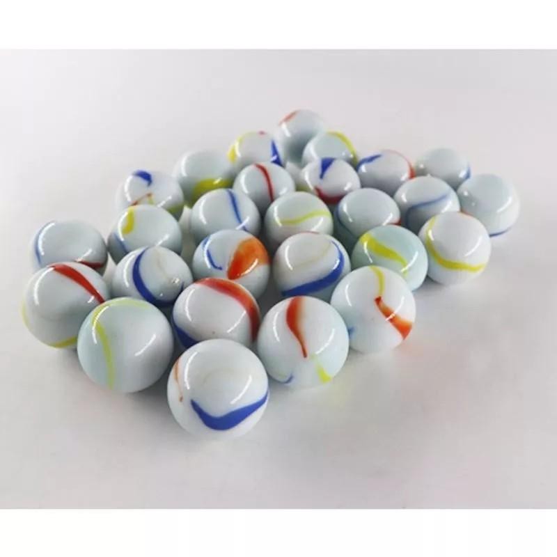 100 pcs mainan jadul gundu kaleci marmer susu