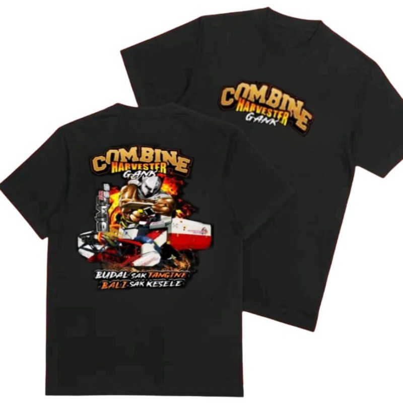 Kaos Combine Harvester Gank Katun Unisex S-XXL
