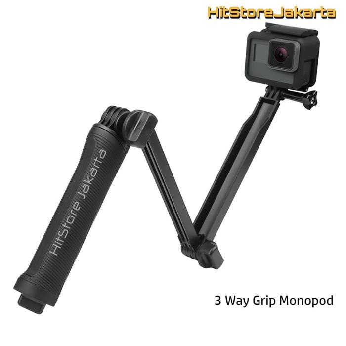 PoweHome 3 Way Monopod Aksesoris GoPro SJCAM Brica BPro Xiaomi Yi Kogan
