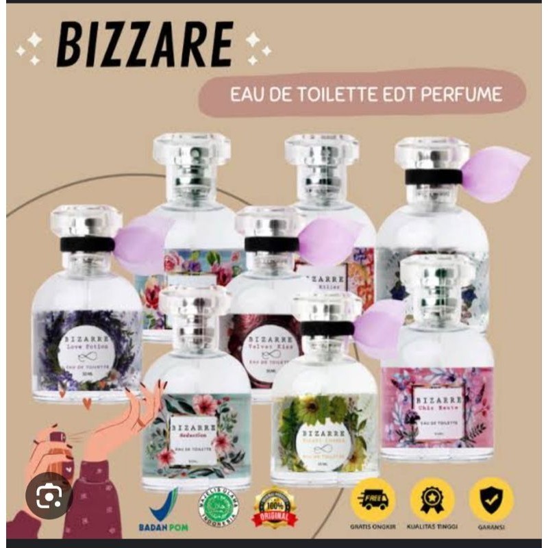BIZARRE Parfum Wanita Eau De Toilette EDT Parfum Tahan Lama 50 ML