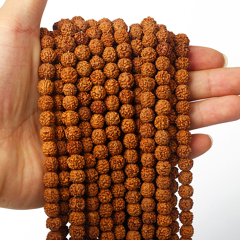 108 Vajra Bodhi Rudraksha for Making Jewelry 7/9mm Meditation Prayer Tibetan Buddhism Beads for Neck
