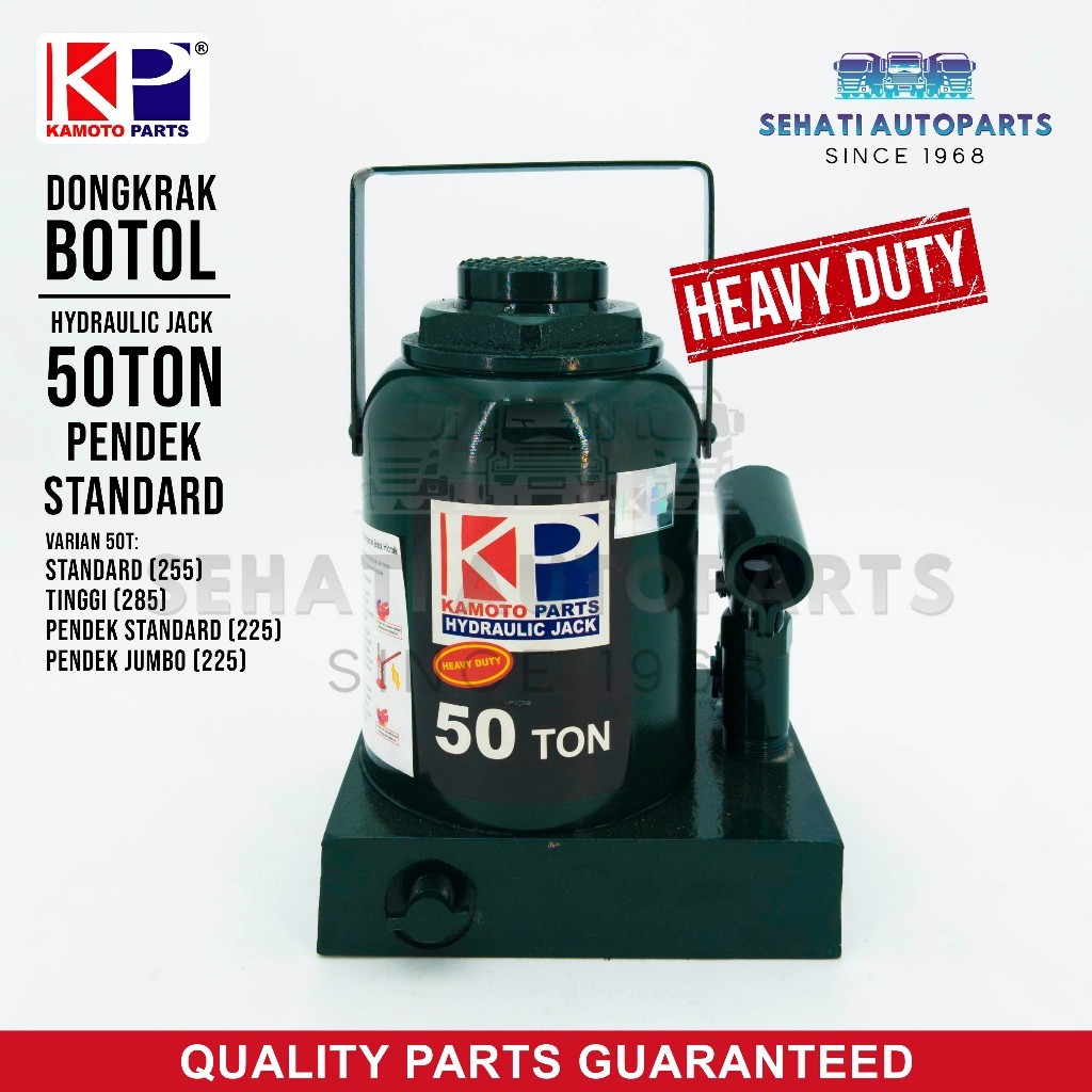 Hydraulic Jack / Dongkrak Botol 50 TON Pendek Standard Heavy Duty KP