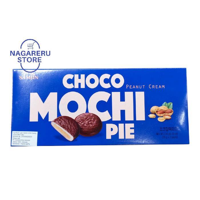 Samjin choco mochi pie peanut cream 150gr