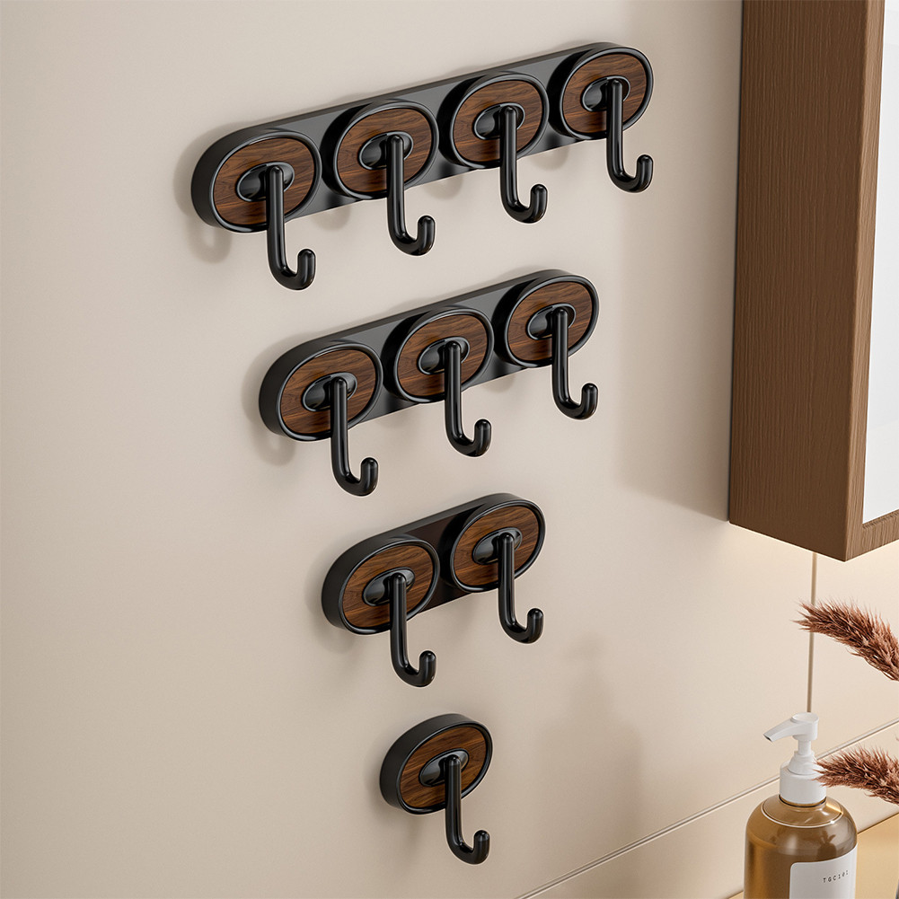 Pengait Dinding Serbaguna Mini 3 Titik Tempel Pintu Kapstok Motif Kayu