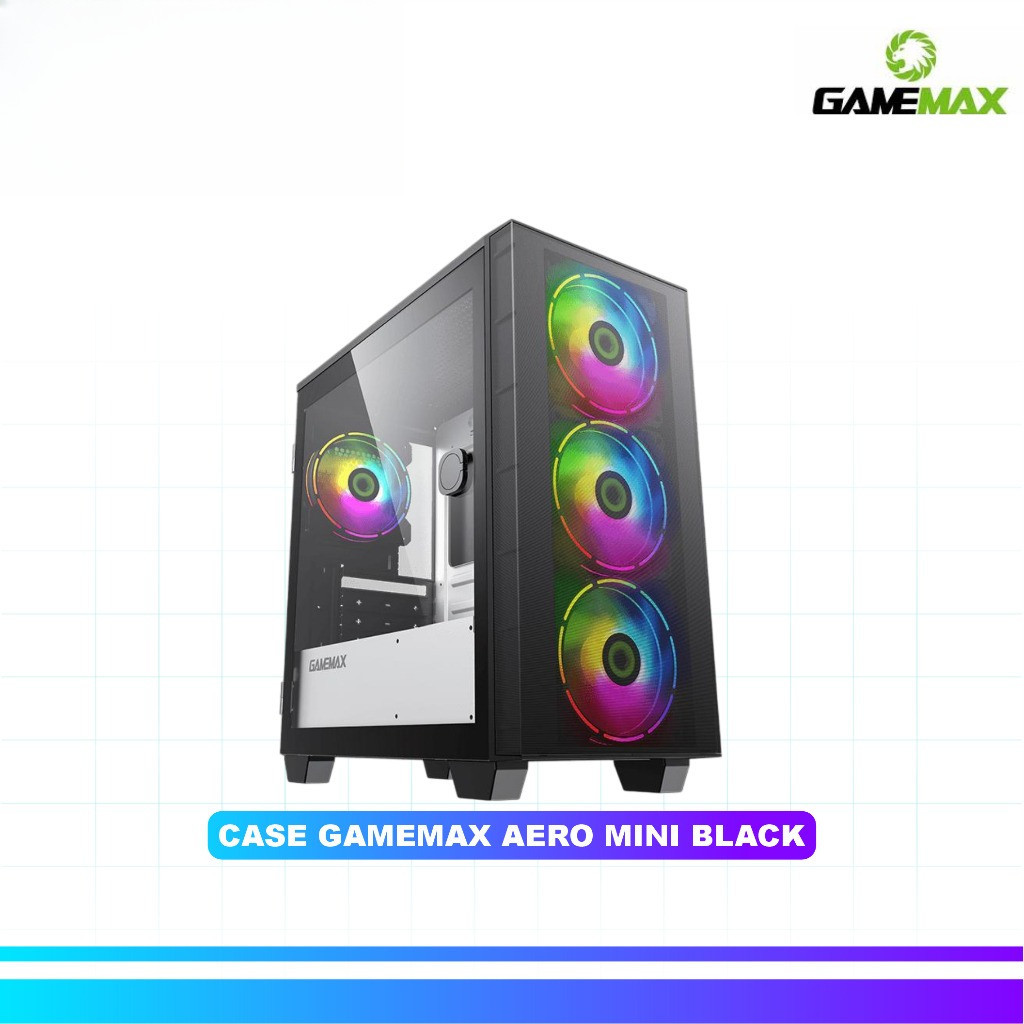 Case Gamemax Aero Mini Black M.ATX Gaming PC