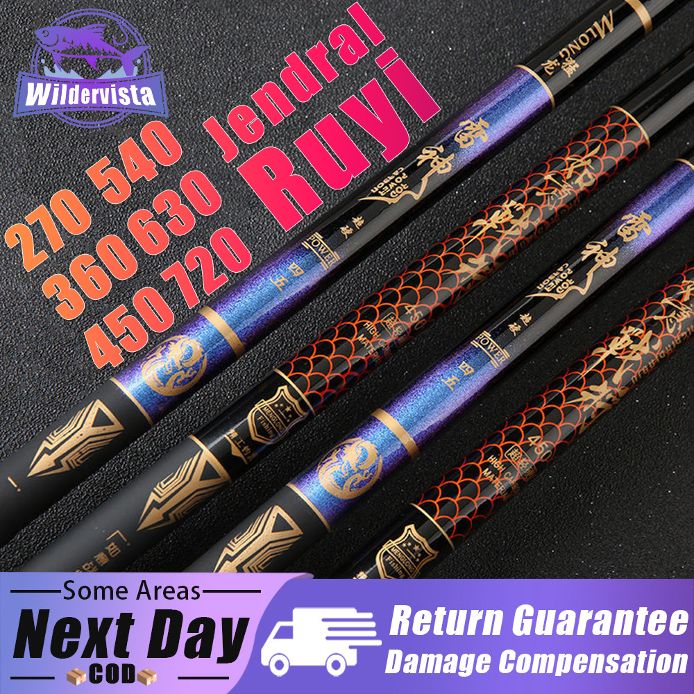 Wildervista Joran Pancing Tegek Lentur Panjang Ukuran 270-720 Joran Tegek Kagawa Batik Hantu Tua 24H