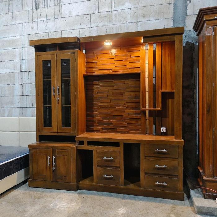 Partisi Penyekat Ruang Tamu Bahan Full Kayu Jati ( Ready Stock )