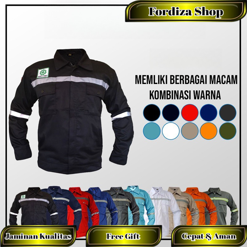 BAJU PROYEK KEREN / BAJU KERJA PRIA PROYEK / BAJU KERJA PIRA LAPANGAN / BAJU WEARPACK LENGAN PANJANG
