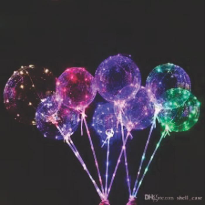 Balon PVC Plus Stik Dan Lampu Led / Balon Transparant PVC
