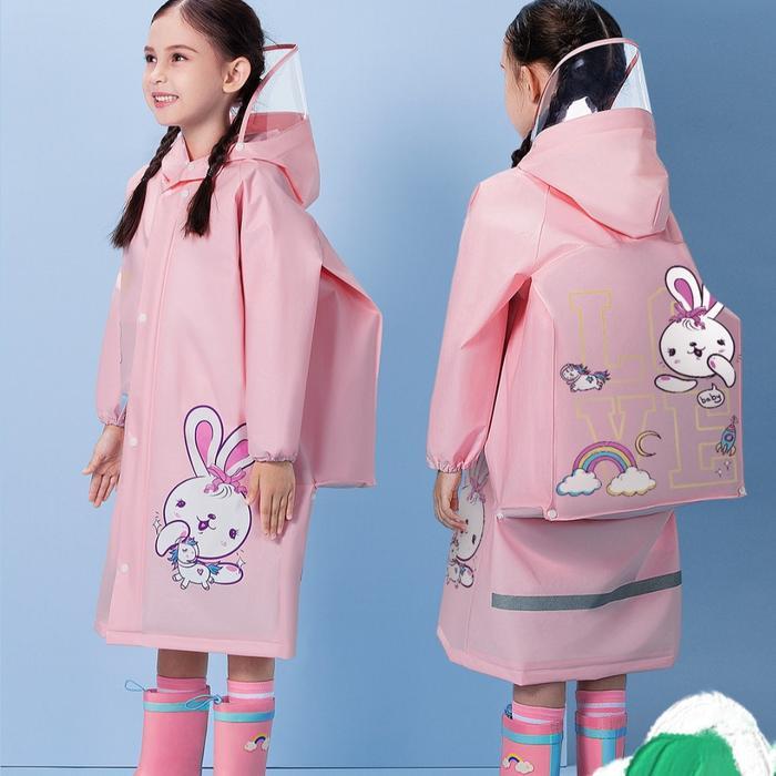 6h72x5cjbk JAS HUJAN TERUSAN ANAK KARAKTER LUCU DAN IMUT ADA TAS BELAKANG - PINK RABBIT, M
