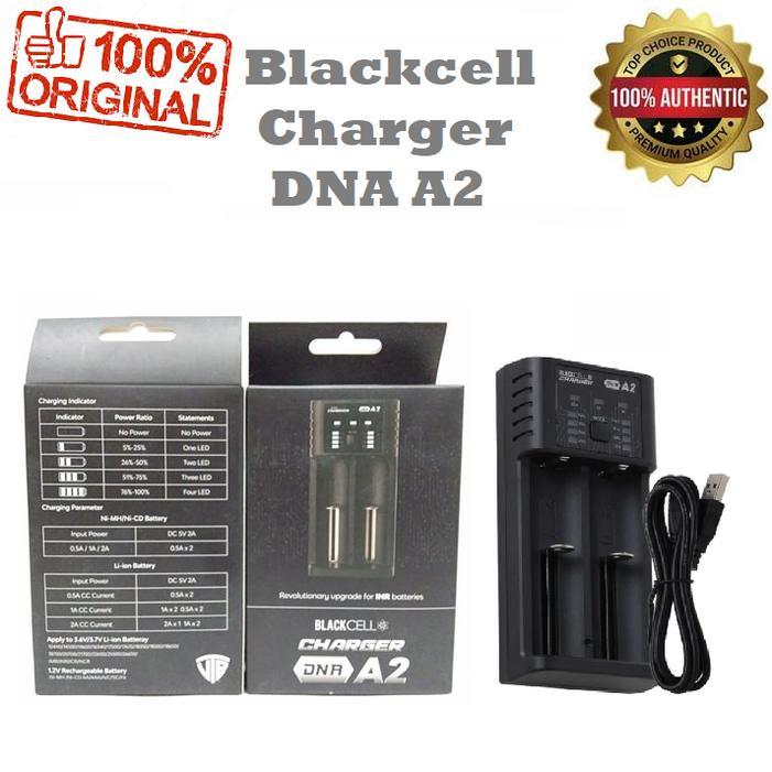 Blackcell DNA A2 2 Slot Battery Charger Baterai Batre Vape Authentic