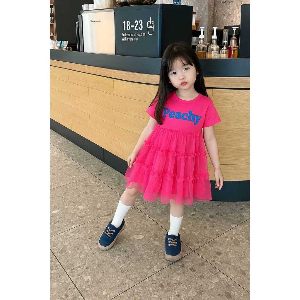 Dress Cherry Babyterry Tile Baju Anak Perempuan Outfit Daily Pantai Anak Kekinian Pakaian Anak Cozy 