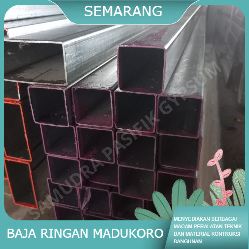 HOLLOW GALVANIS 4X4 TEBAL 1,6 MM HOLLOW GALVANIS 6M 40X40 1,6 MM