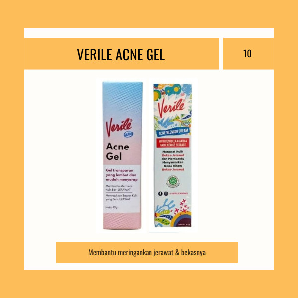 VERILE ACNE GEL 10 G & VERILE ACNE BLEMISH 10 G - JERAWAT & NODA BEKAS JERAWAT