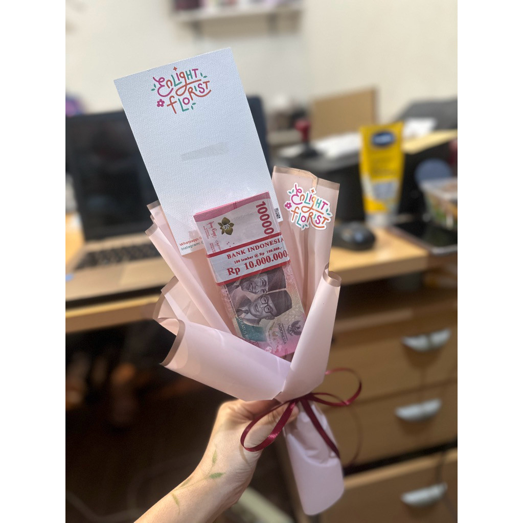 Mini Money Bouquet Simple Tanpa Bunga