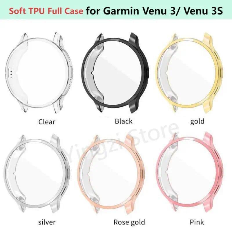 New Soft TPU Case for Garmin Venu 3 Venu 3S Smart Wat Cover Resistant Protective Bumper for Garmin V