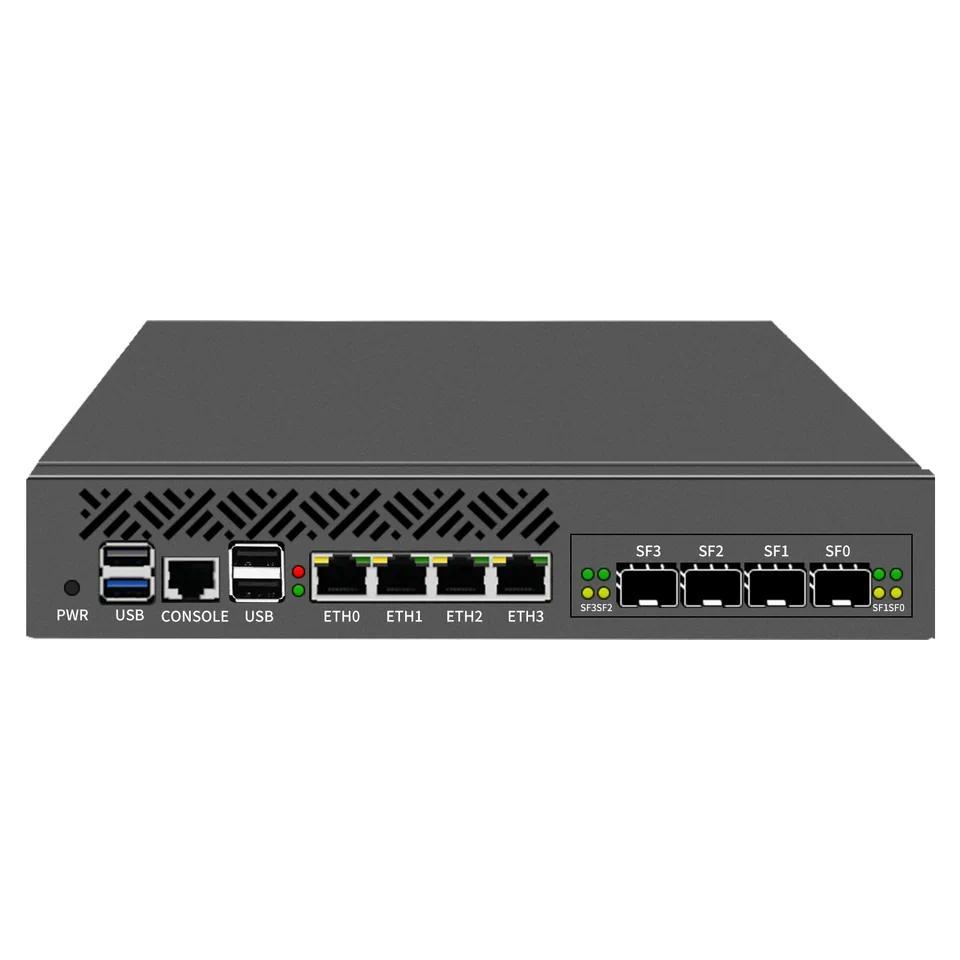 Topton 1U 9.5 Inch Rack mounted Mini PC Firewall Intel N150 i3 N305 4*/2*10G SFP 4*2.5G LAN i226-V N