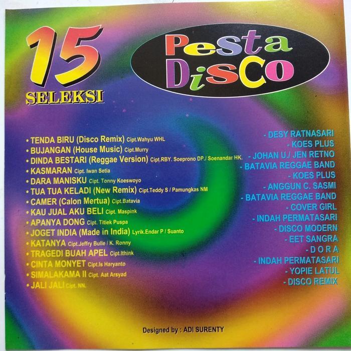 CD 15 seleksi pesta disco dinda bestari bujangan. desy ratnasari dora