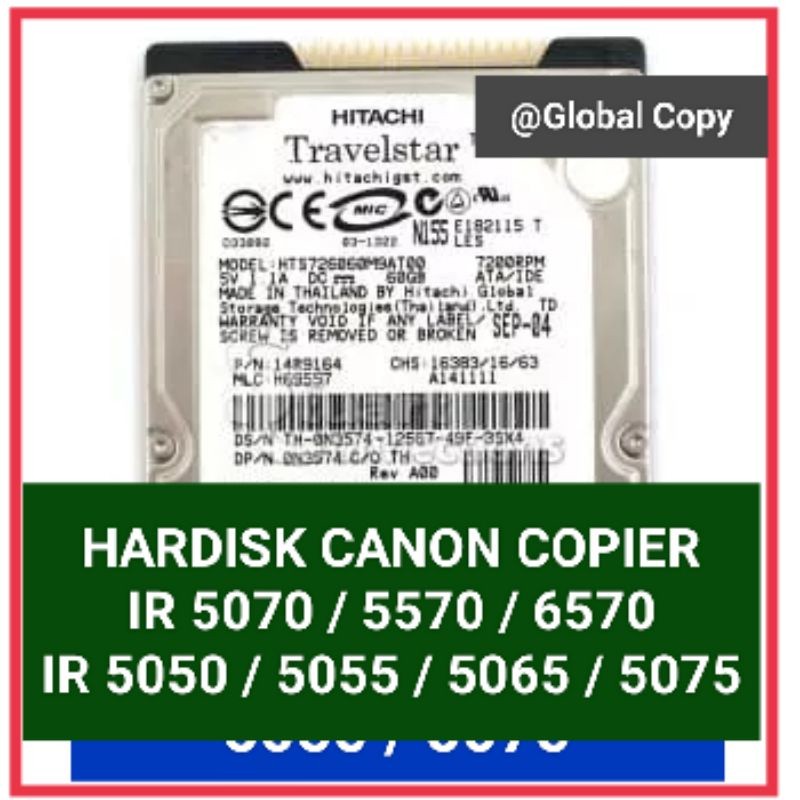 HARDISK IR 6570  IR5070 / IR 5050  IR5075 / HDD Hard Disk MESIN FOTOCOPY CANON FULL SYSTEM TERMURAH 