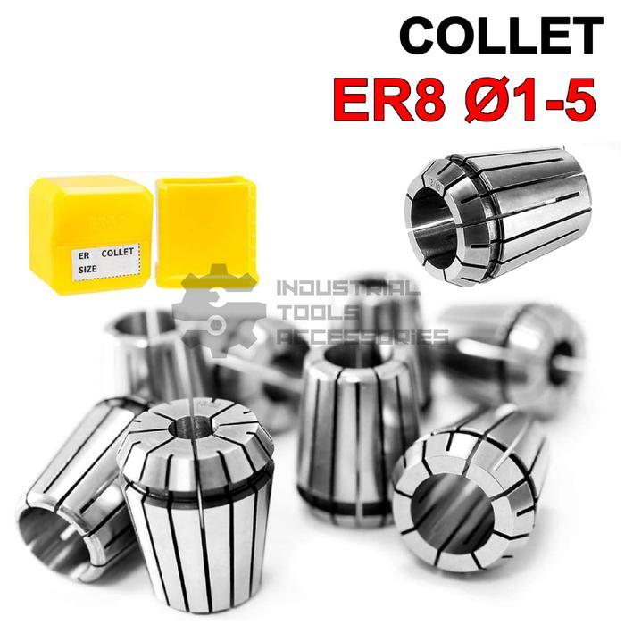 Collet ER 8 Arbor Chuck Milling ER8 Colet Adapter Penjepit Endmill CNC - COLLET ER8 3