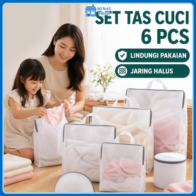 Set Kantong Jaring Laundry Bag Mesin Cuci Honeycomb Anti Kusut Bra Kaos Kaki